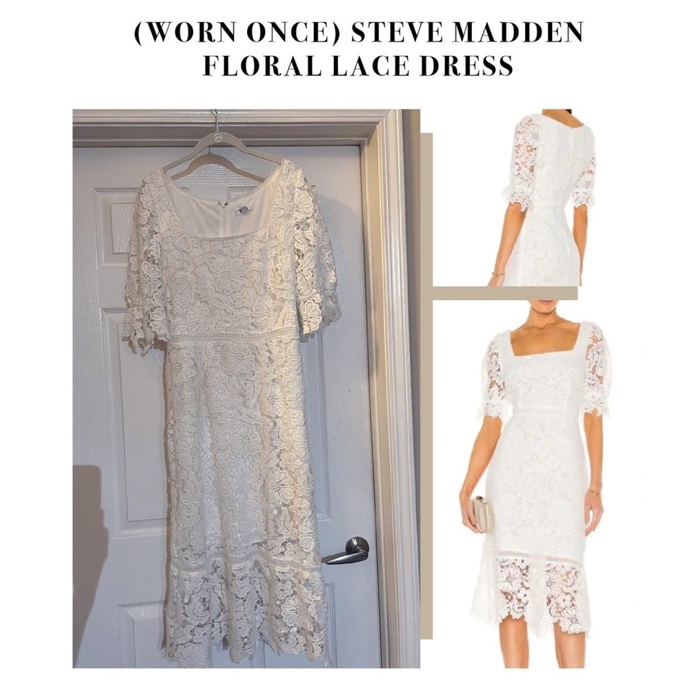 (WORN ONCE) STEVE MADDEN
FLORAL LACE DRESS